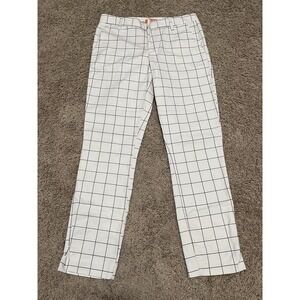 Joe Fresh Pants Extra Small Ivory Geometric Mid-Rise Straight Leg Ladies